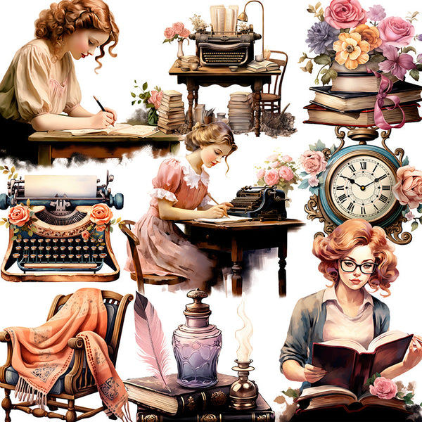 12PCS Vintage Writing sticker