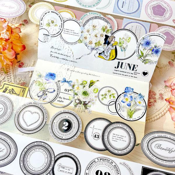 5cm*100cm Retro circle Die Cutting Self-adhesive Tape
