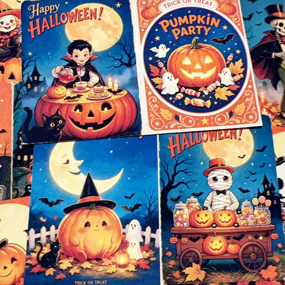 Cartoon Halloween Scrapbook Background Paper – Journaldream