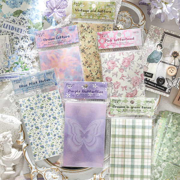 50PCS Dawn Breeze Series material paper