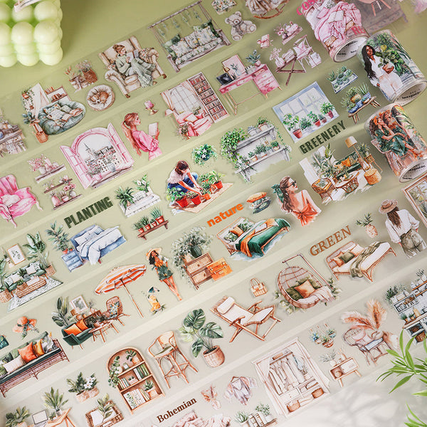 Green Plant Home Series PET Tape