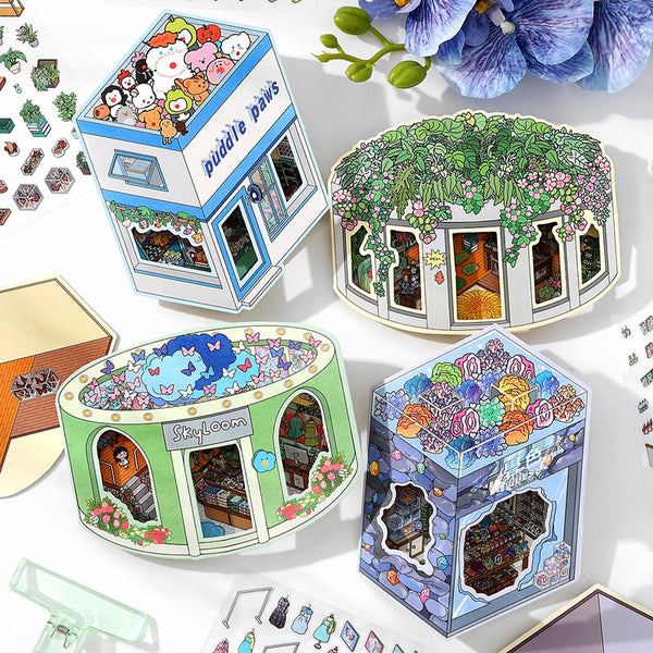 Open for business today Series 3D sticker
