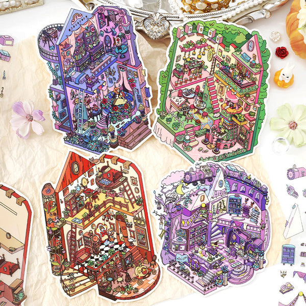 My cottage series 3D sticker