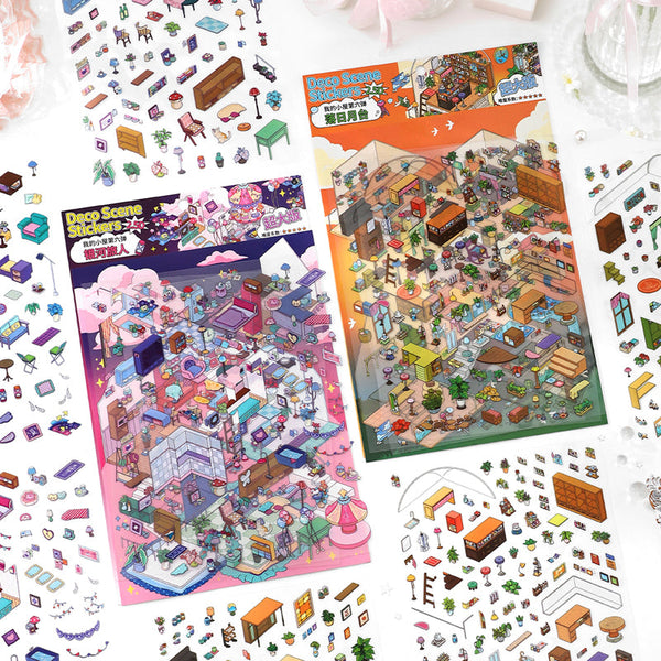 Open for business today Series 3D sticker
