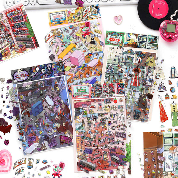 My cottage series 3D sticker