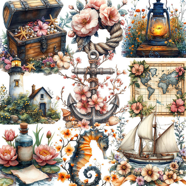 20PCS Sea of flowers sticker