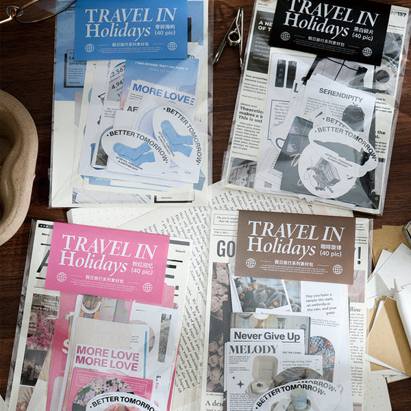 40-teiliges Papierset der Holiday Travel Series 