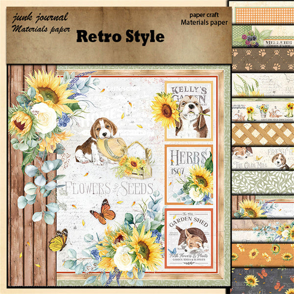 12PCS Farmhouse Garden material paper