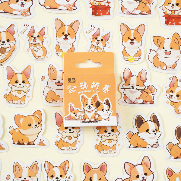 46 pegatinas lindas de la serie Corgi 