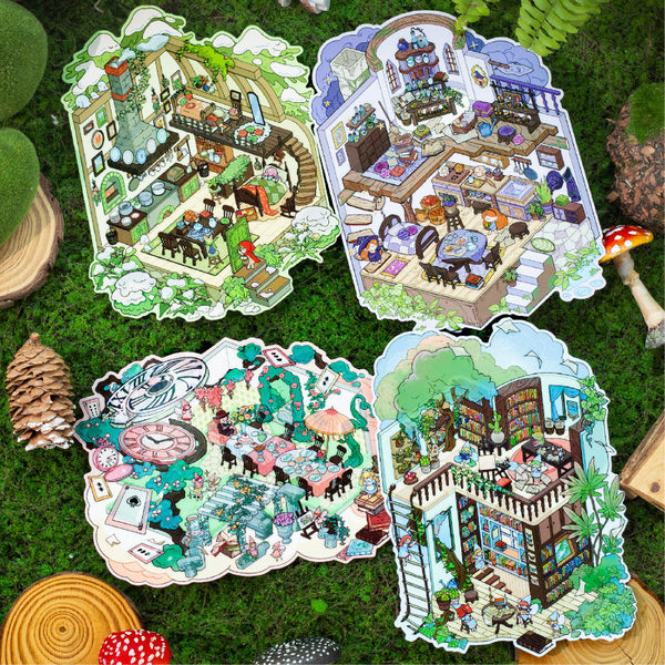 Retro Fairy tale series 3D sticker