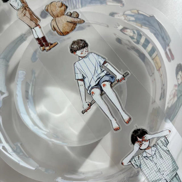 Whole Roll 4.5cm*5m Little boy Die Cutting Washi/PET Tape