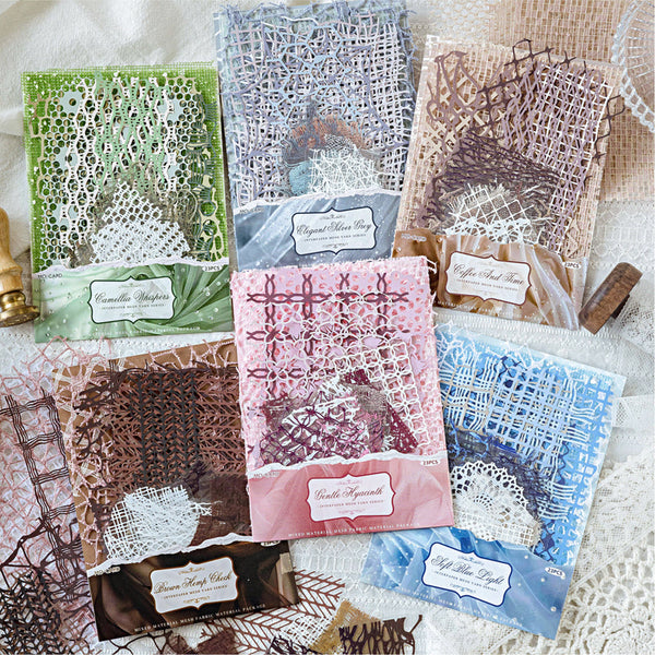 23PCS Paper mesh series material paper set