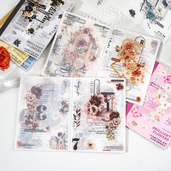 20PCS Brilliant flowers series sticker book