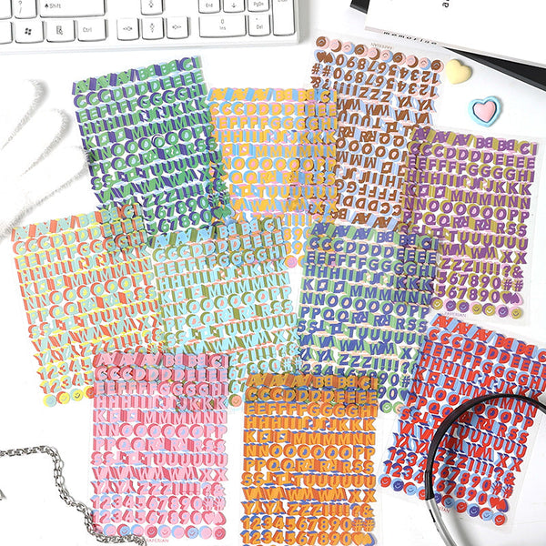 10PCS Words rhythm series sticker
