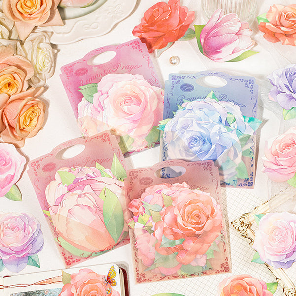 30PCS Flower Language Wish Series note paper