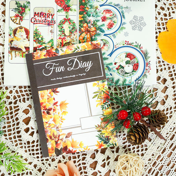 The falling autumn atmosphere series Fun Record notebook