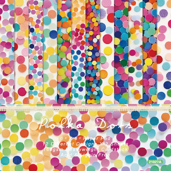 24PCS Polka Dots background paper
