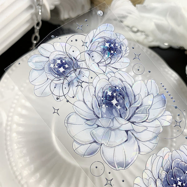 5.5cm*100cm Glass flower PET Shell light tape