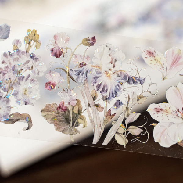 5.8cm*100cm Fir Flower Washi/PET/Shell Light PET Tape