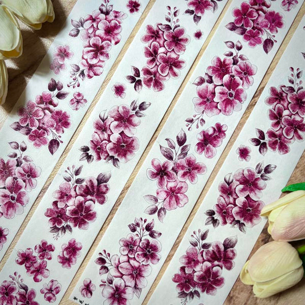 5.5cm*100cm Fei Yun flowers Die Cutting Washi/PET Tape