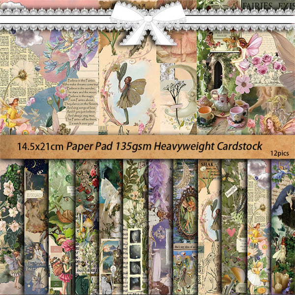 12PCS Elf Collage material paper