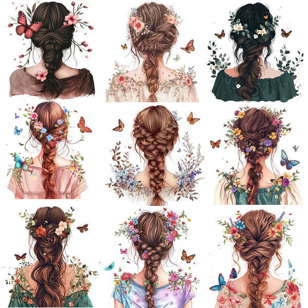 20PCS Girl's back shadow sticker