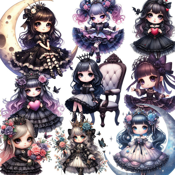 20PCS Cute Goth girl sticker