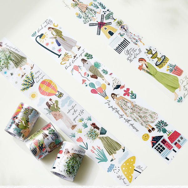 5.5cm*100cm Pleasant time in Rotterdam Washi/PET Tape