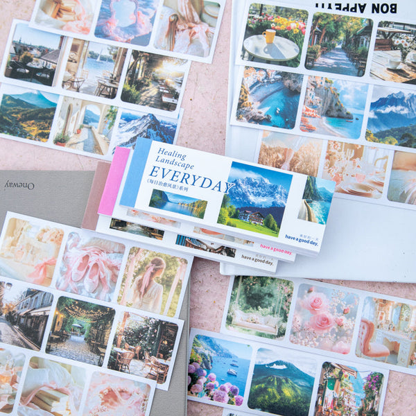 30PCS Daily Healing Scenery Series sticker book