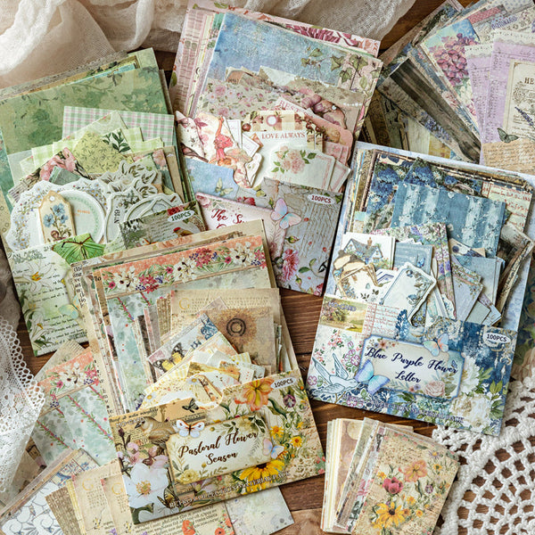 100PCS Rural Post Office Series material paper