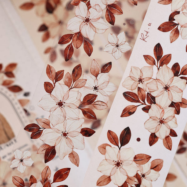 Whole Roll 5cm*6m Bloom throughout the seasons Washi/PET Tape