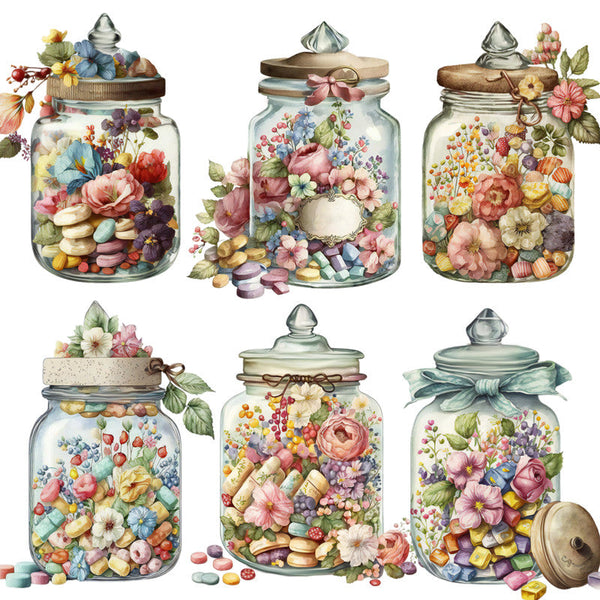 20PCS Candy jar sticker