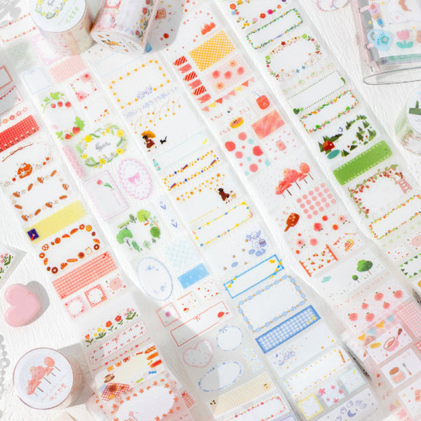 Painted Cloud Notebook Series Die Cutting Flash PET Tape