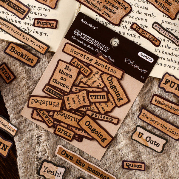 30PCS Commentary Series sticker