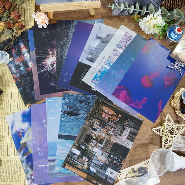 16PCS Lonely Traveler material paper