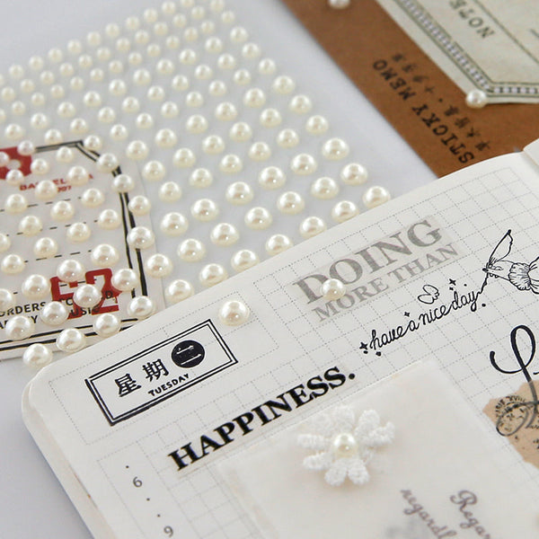 2 piezas de diario de scrapbooking con perlas decorativas 