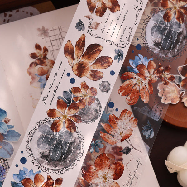 6cm*200cm Painting flower Washi/PET Tape