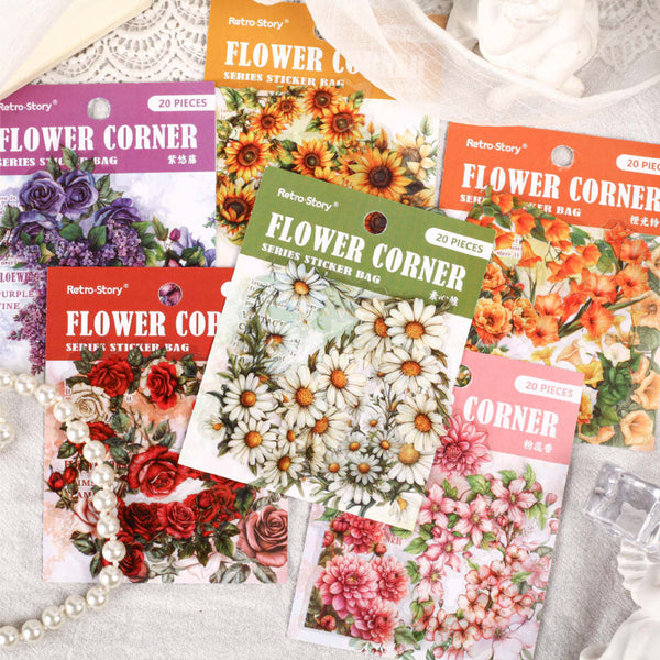 20PCS Flower Corner Series sticker