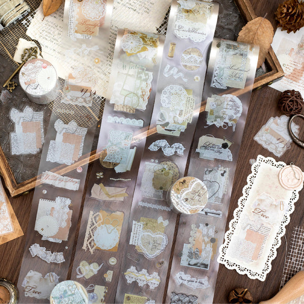Filled with tenderness series Die Cutting Fog PET Tape