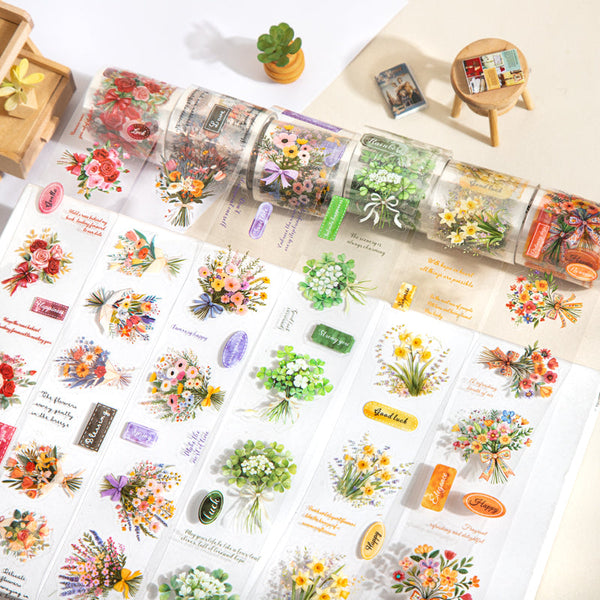 Flowers have bloomed series Die Cutting PET Tape