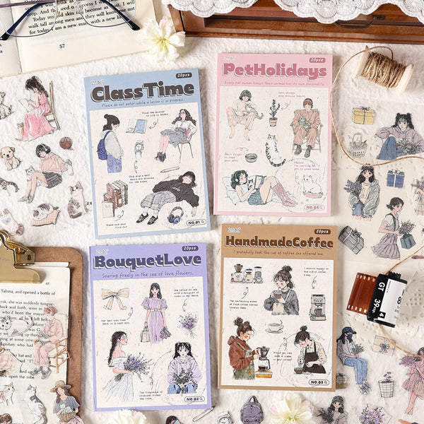 20PCS Forest girls series sticker book