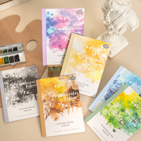 18PCS Watercolor book series sticker book