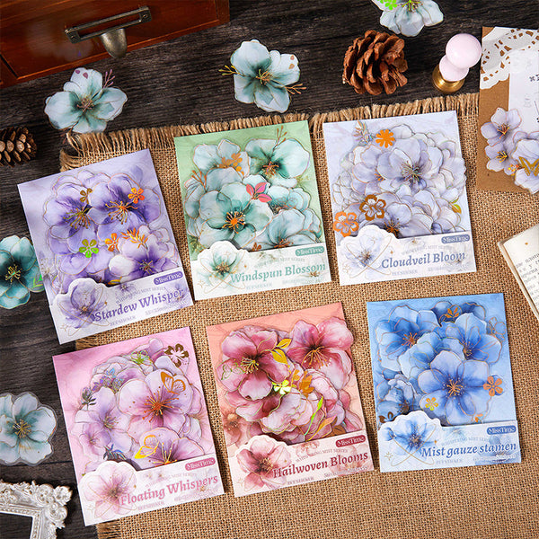 20PCS Phantom Mist Flower Language Series sticker