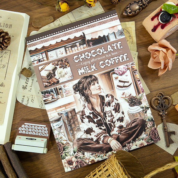 20PCS Chocolate Milk Coffee series sticker book