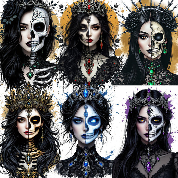 12PCS Skull Mask Girl sticker