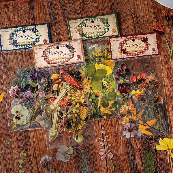 40PCS Forest Mist Old Words Series sticker