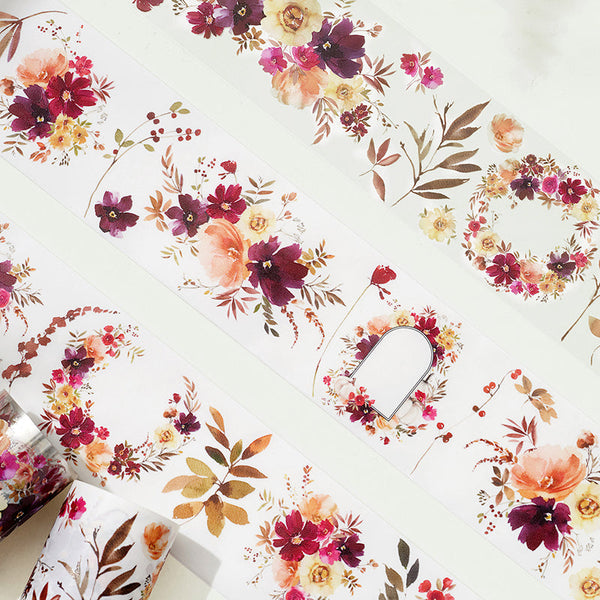 6cm*100cm Wild rose Washi/PET Tape