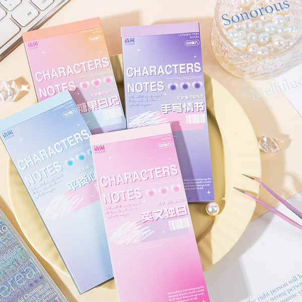 50PCS Text Notes Series sticker book