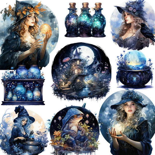 12PCS Moonlight Witch sticker