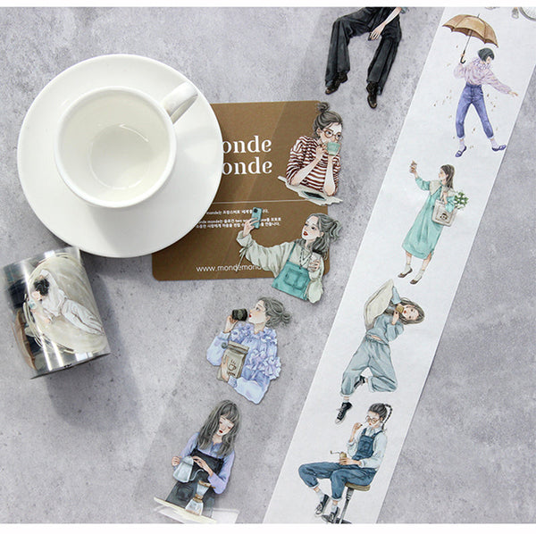 6cm*87cm Coffee moment Washi/PET tape